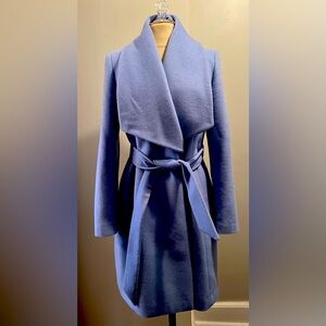 Cole Hann women’s belted wool coat light blue Size 8